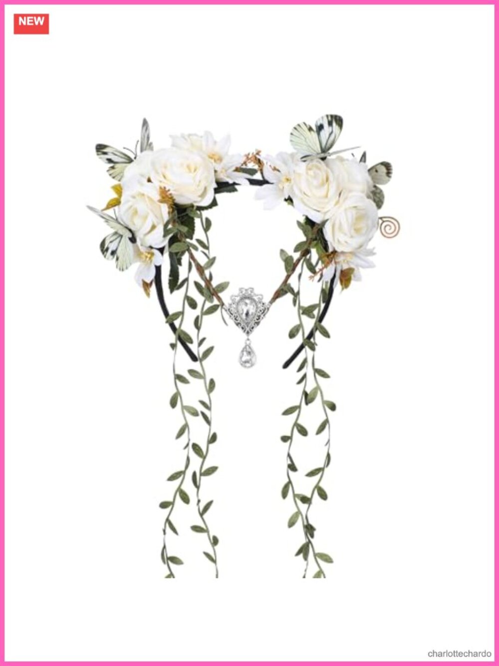 Fairy Flower Crown Vine Headband Butterfly Costume Renaissance Party